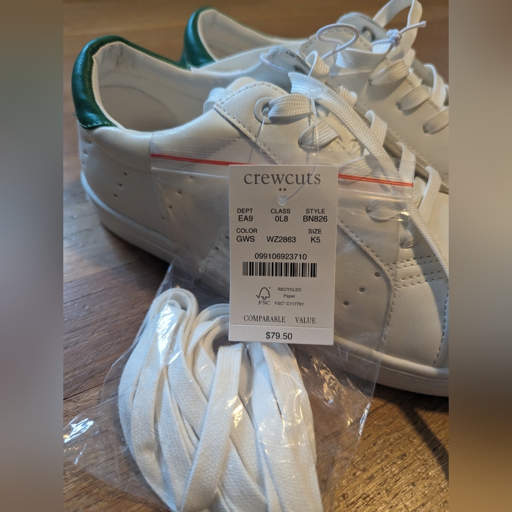JCrew Crewcuts white sneakers